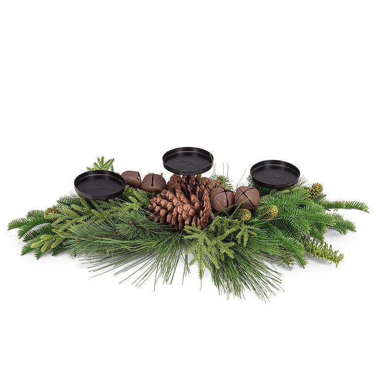 Bough & Bell Triple Pillar Holder 25"L