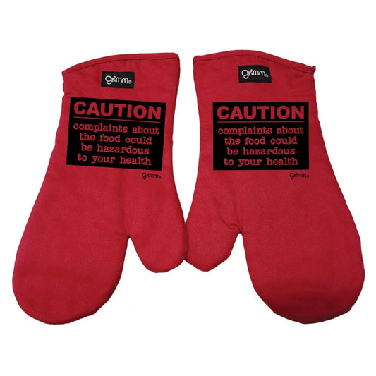 Caution Oven Mitts set/2