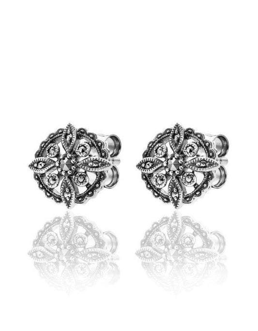 Classic Marcasite Stud Earrings