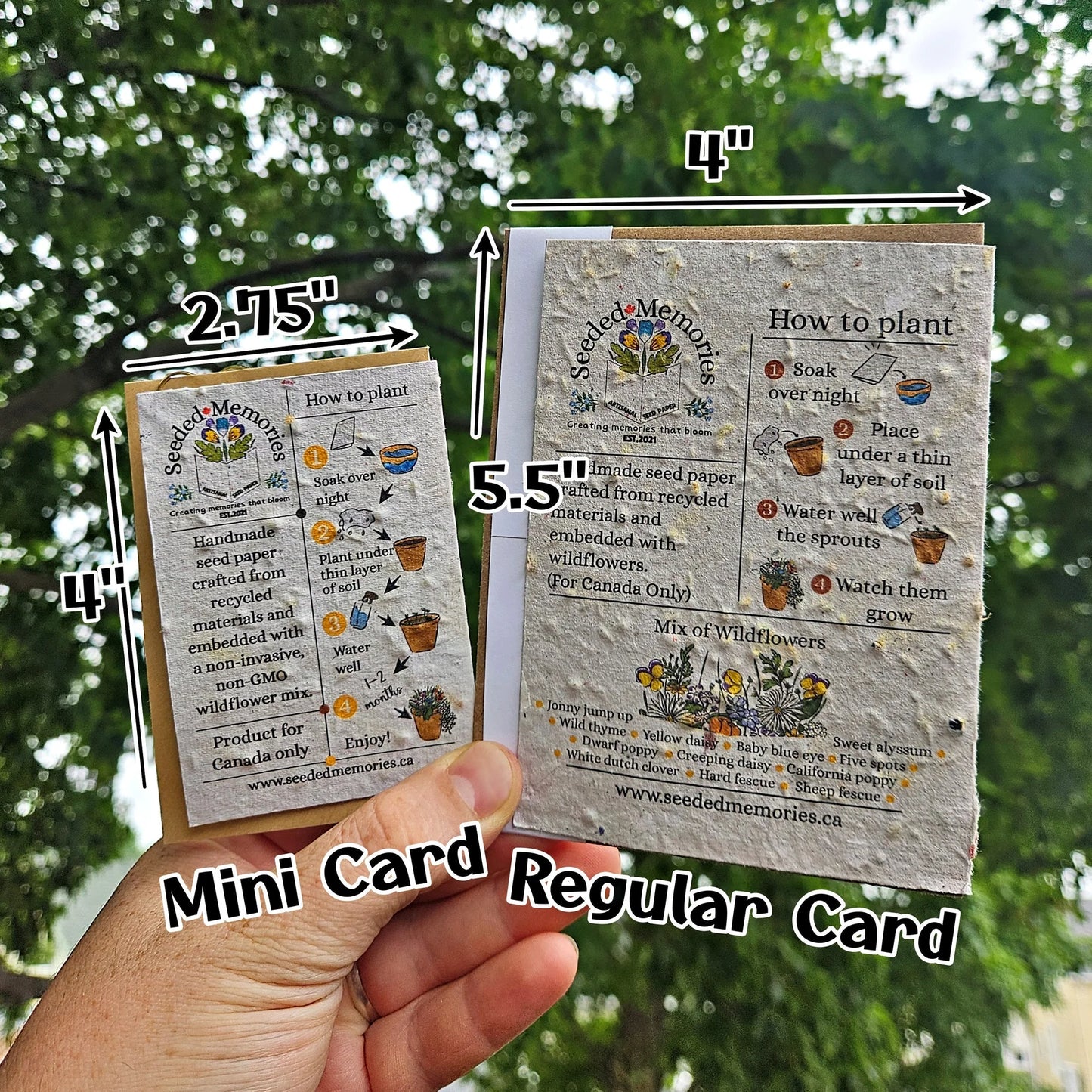 Seeded Paper Mini Card - Lavender