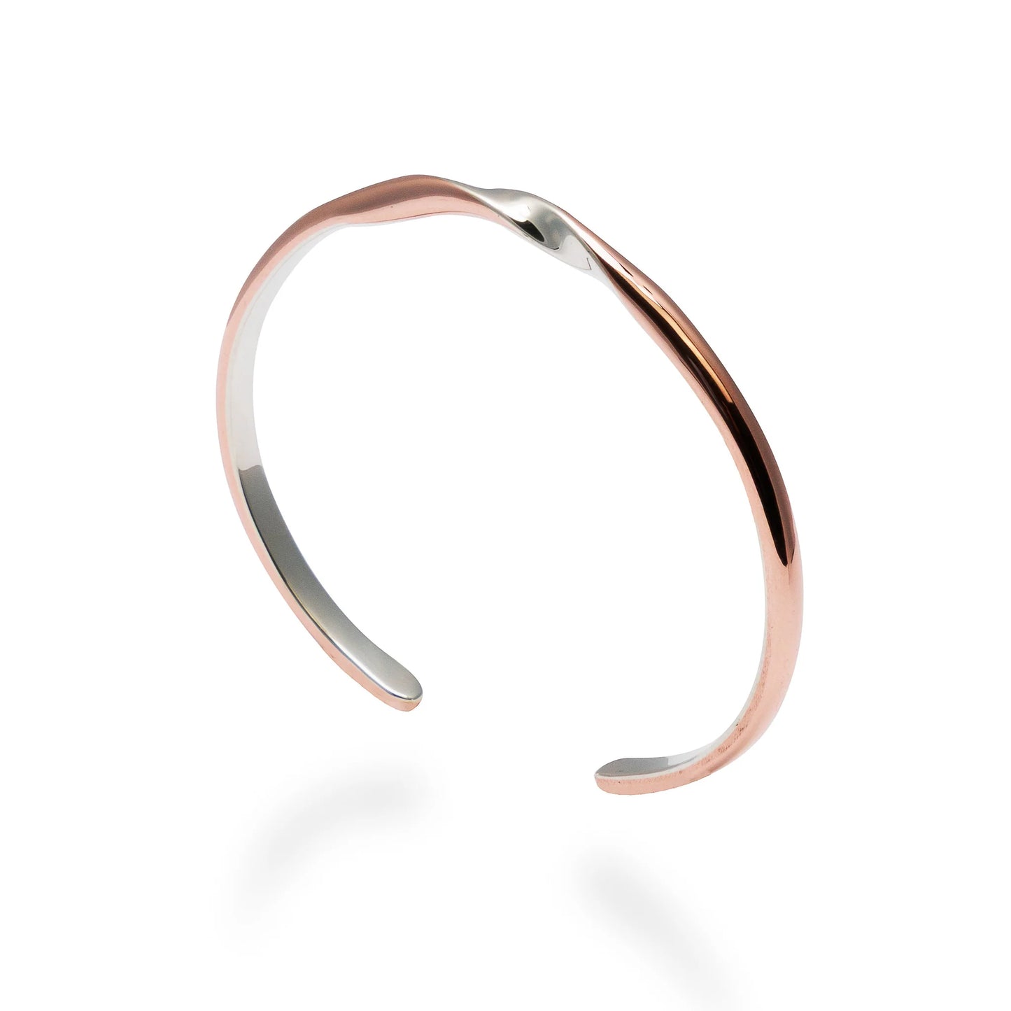 Copper & Silver Twist Cuff Bracelet - Stack Collection Canada