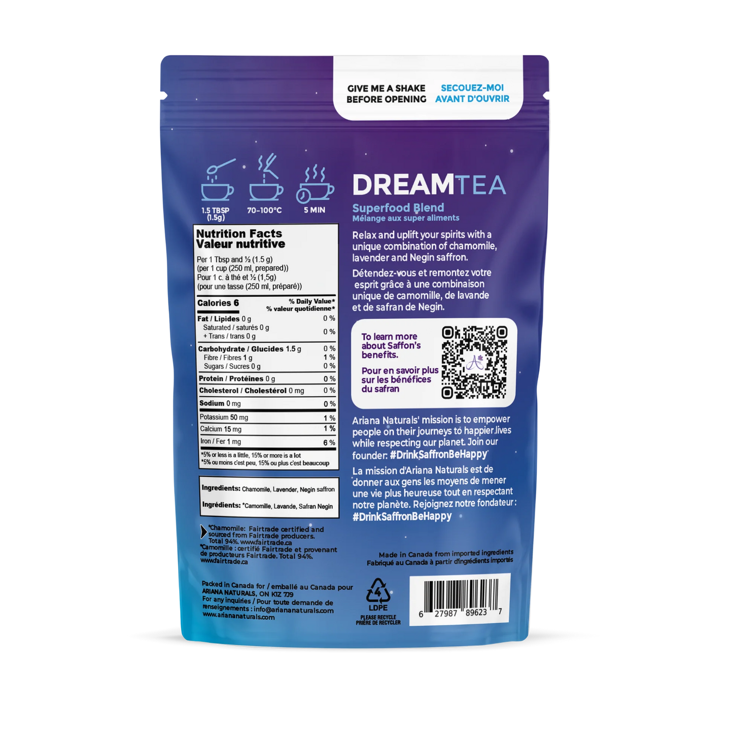 DREAM Tea Superfood Saffron Blend