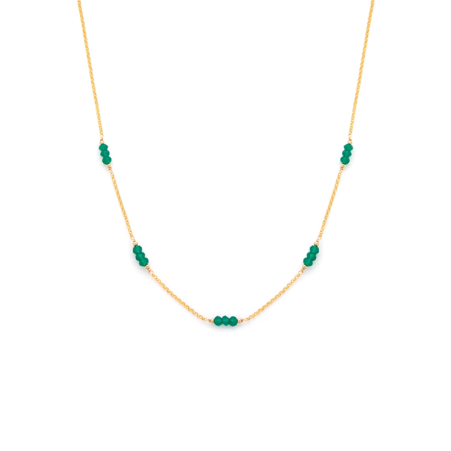 Dottie Necklace - Green Onyx