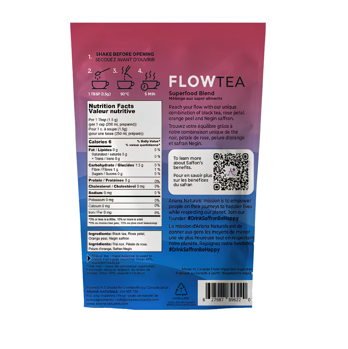 FLOW Tea Superfood Saffron Blend