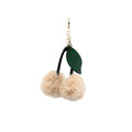 Faux Fur Pom Cherry Bag Charm