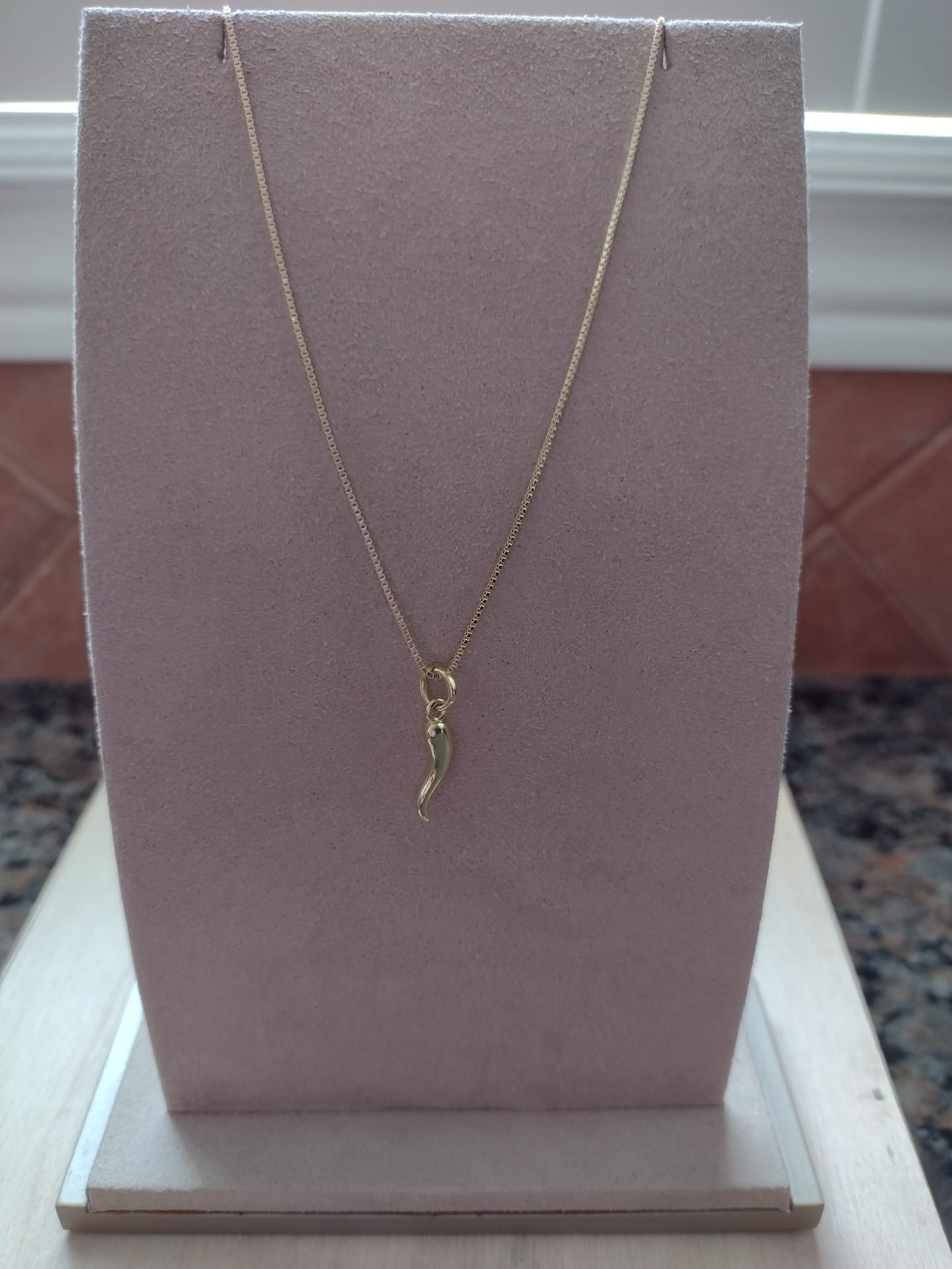 Gold Filled Italian Horn Necklace