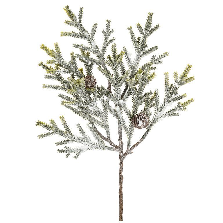 Heavy Snow Branch w/Cones 15"L