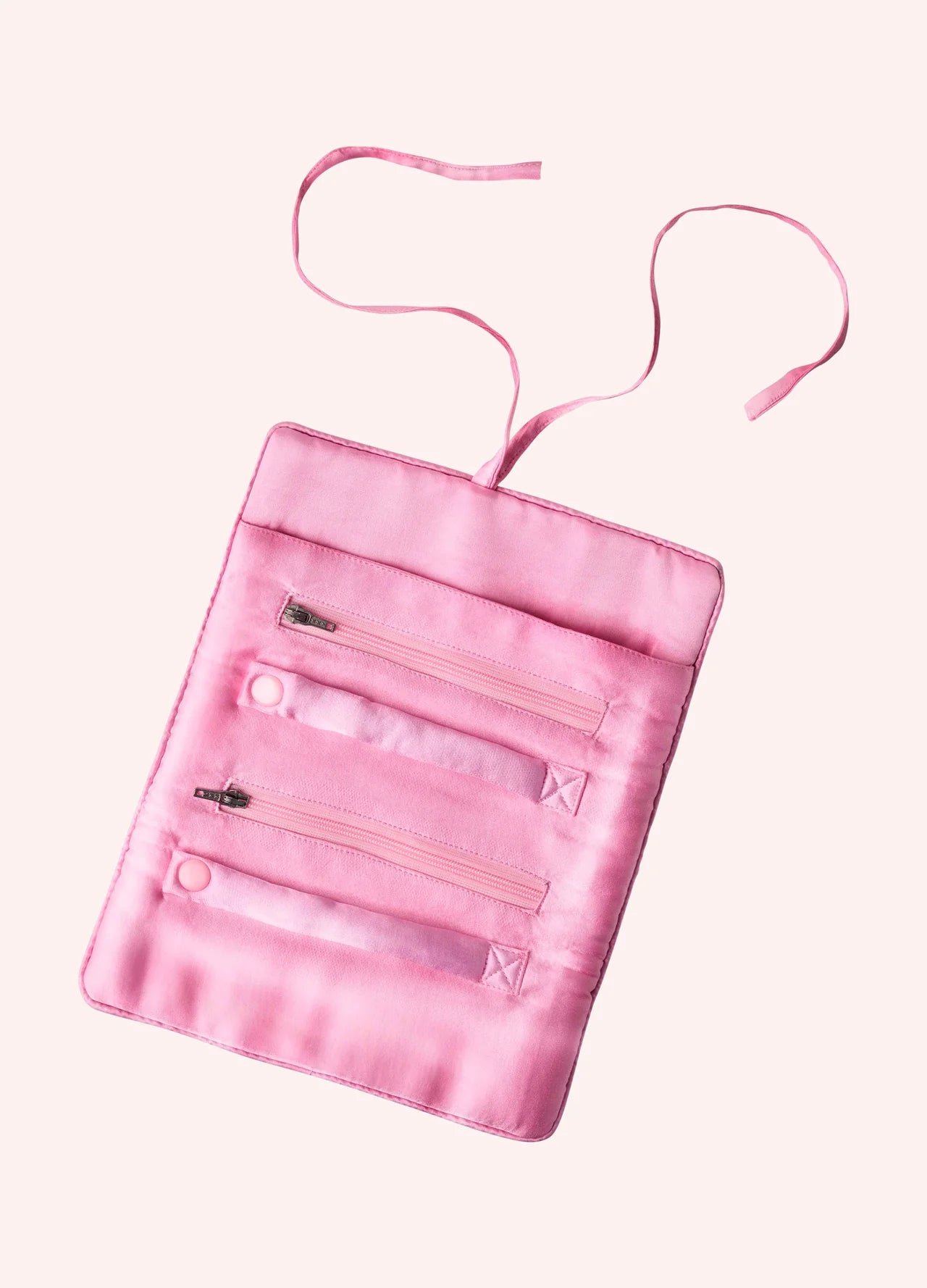 Oriental Crane Jewellery Roll in Ochre