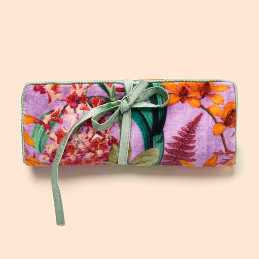 Botany Bliss Jewellery Roll in Lavender