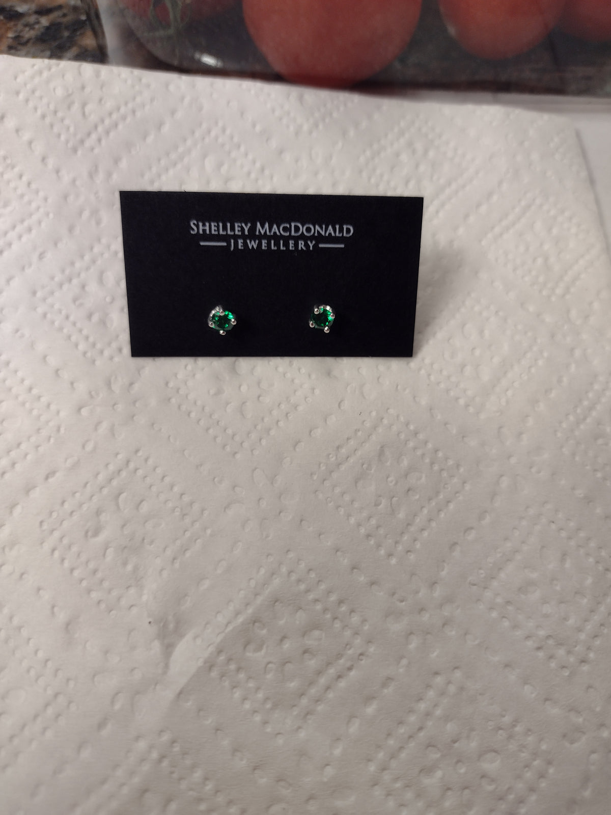 Gemstone Square Stud Earrings