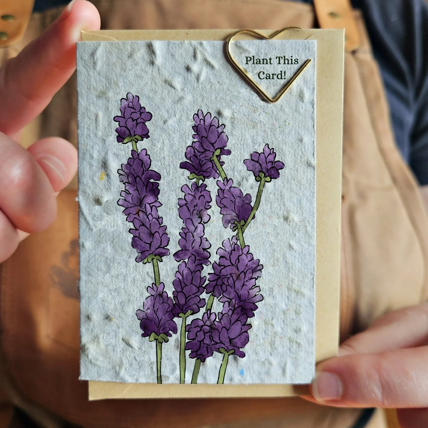 Seeded Paper Mini Card - Lavender