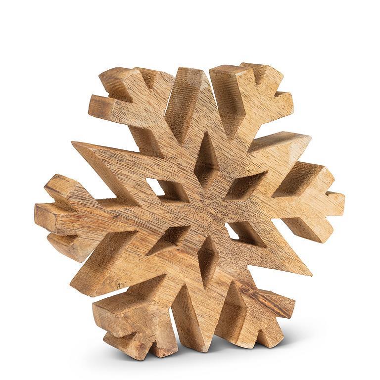 Thick Wood Cutout Snowflake
