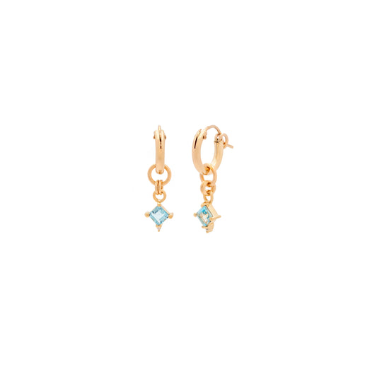 Mini Diana Hoops Swiss Blue Topaz