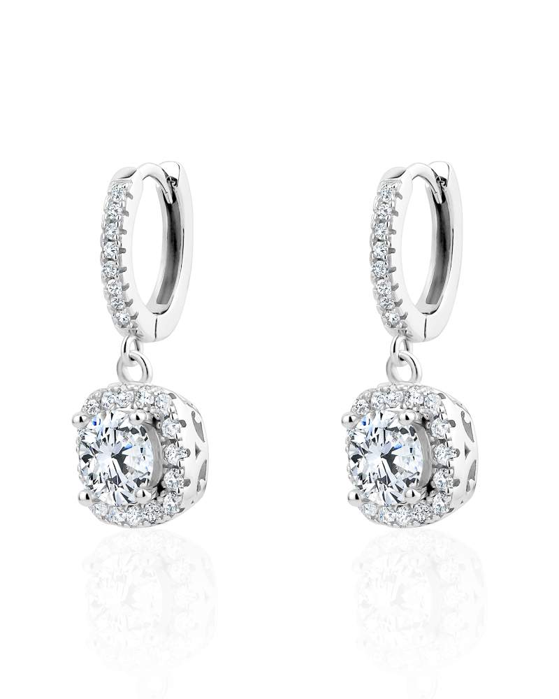 Moissanite Sterling Silver Earrings