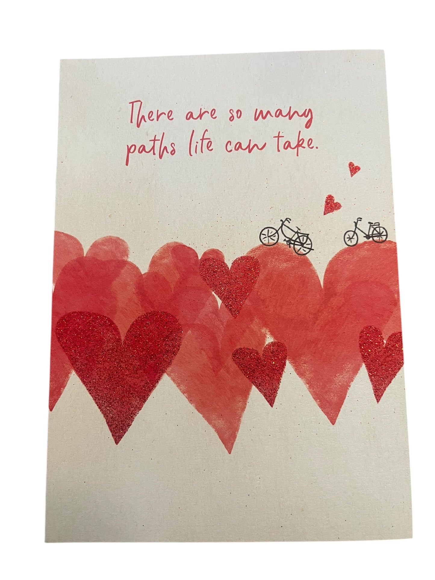 Bikes on Hearts Valentine's Greeting Card