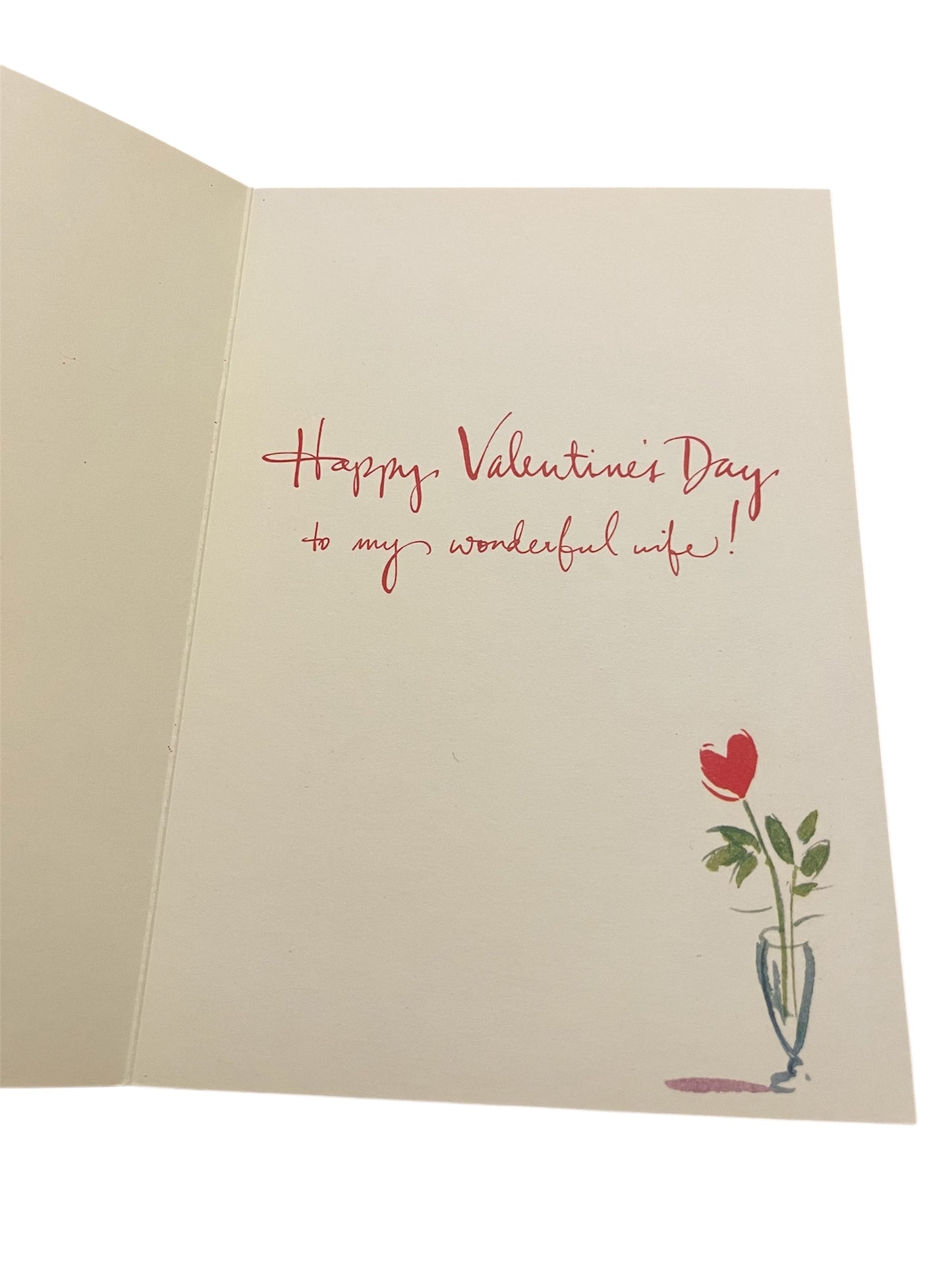 Single Rose Valentine's Greeting Card