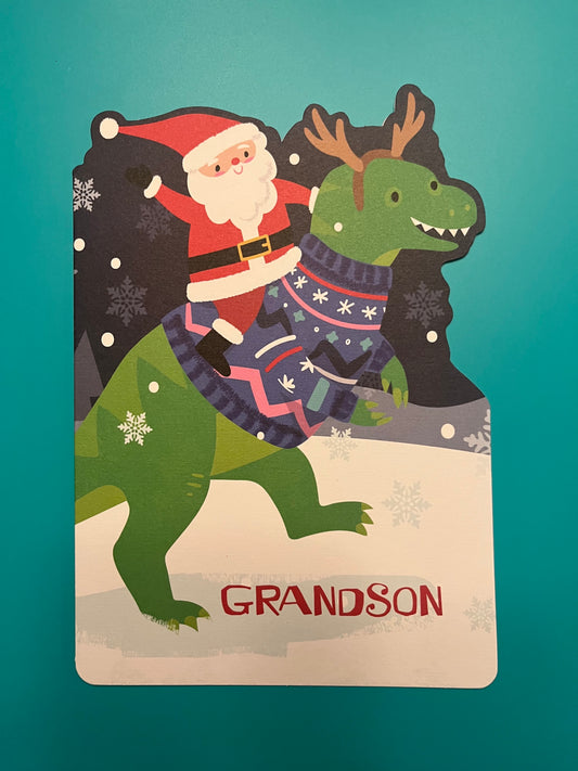 Roarsome Santa Holiday Greeting Card