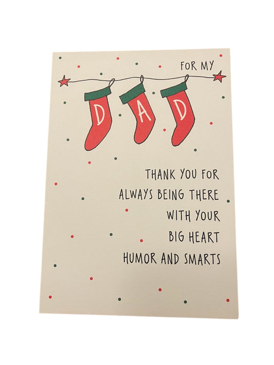 Dad Stockings Holiday Greeting Card