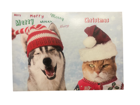 Happy Husky Two Holiday Card