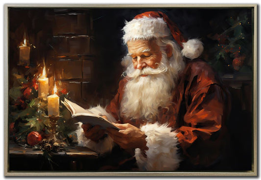 Santa Reading Artwork