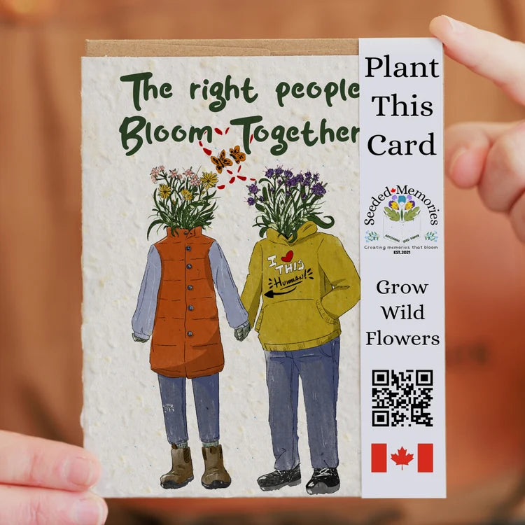 Seeded Paper Greeting Card Bloom Together