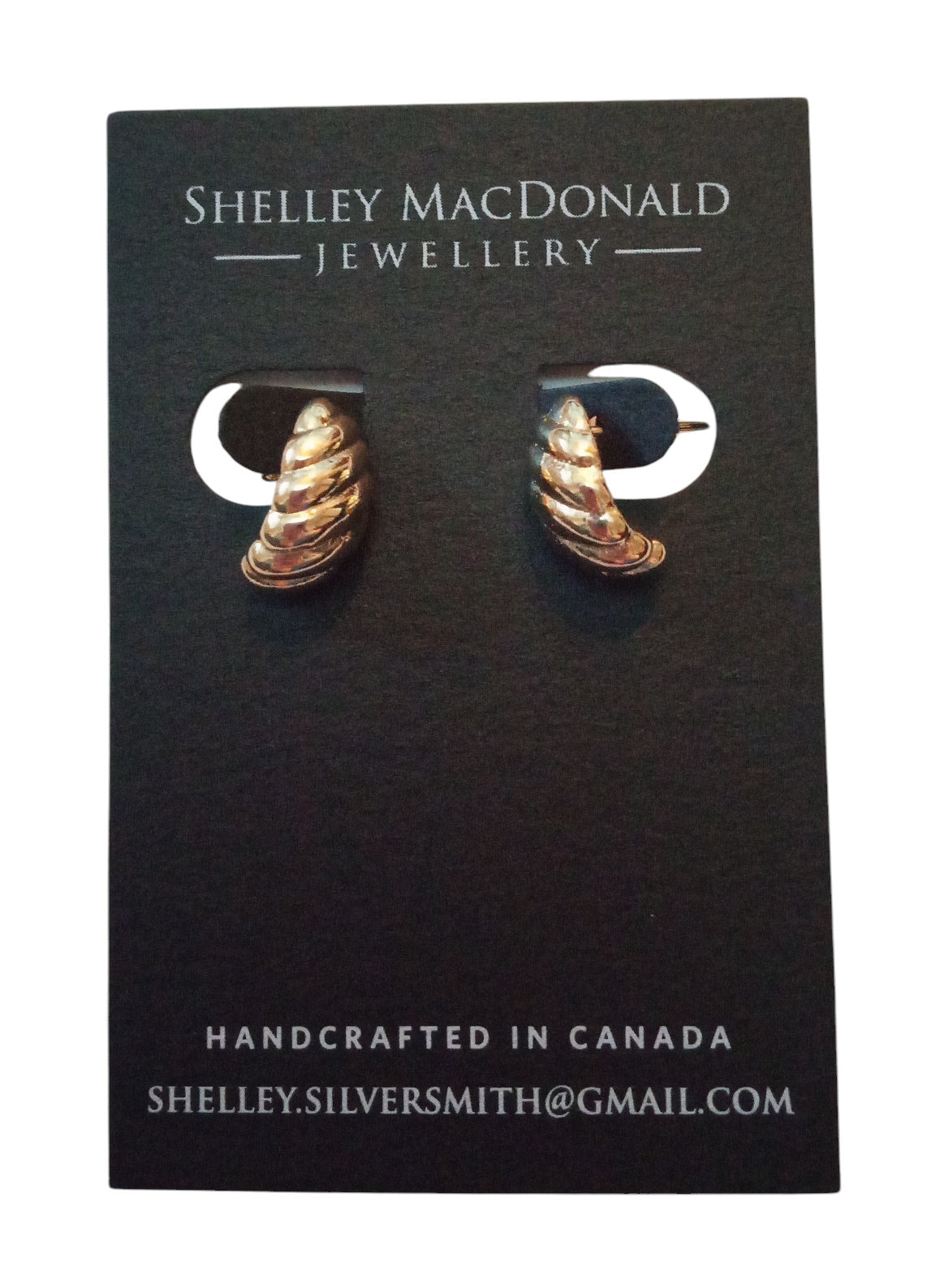 Small Shell Stud Hoop Earrings Gold Filled