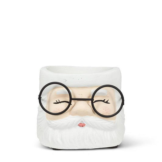 Santa Planter with Glasses
