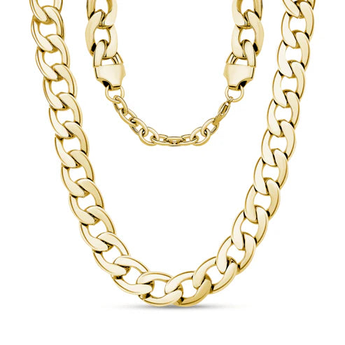 Gold link necklace 