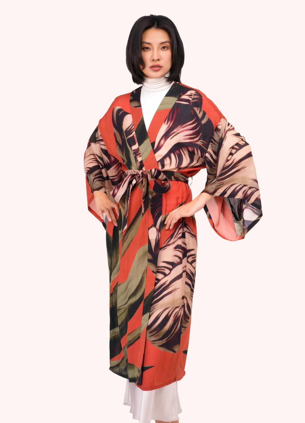 Tulip Long Kimono Gown