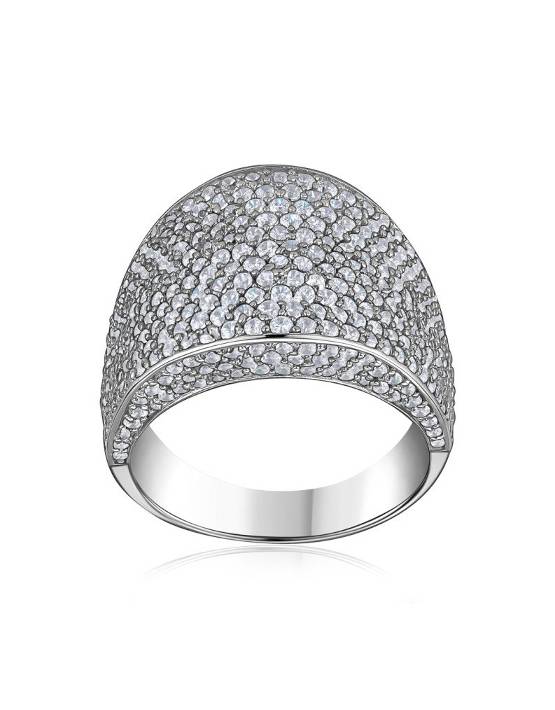 Wide Band CZ Cocktail Ring