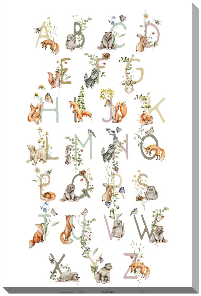 Woodland Friends Alphabet Artwork
