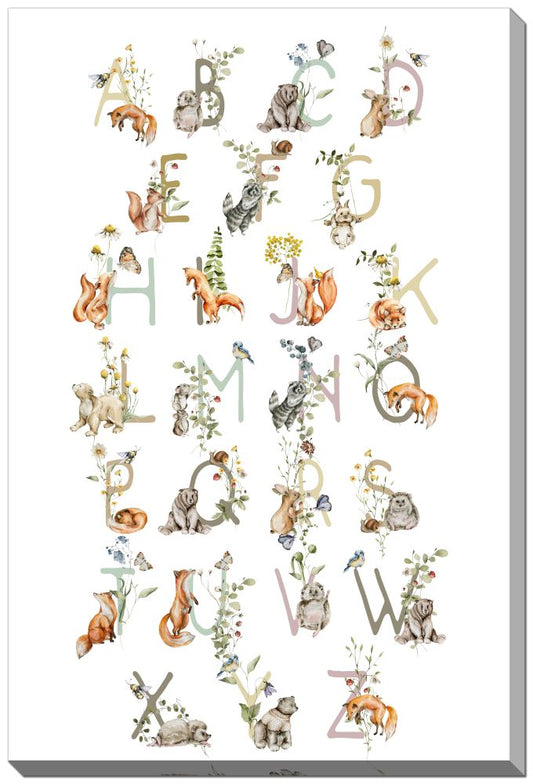 Woodland Friends Alphabet Artwork