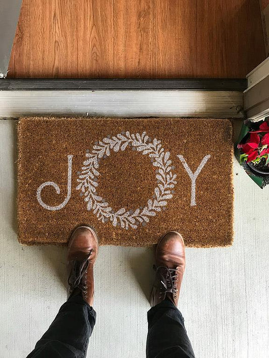 Wreath JOY Doormat