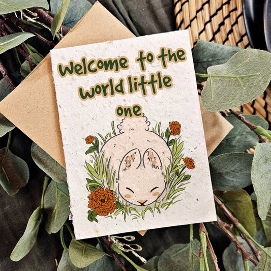 Seeded Paper Card - Welcome to the World Little One