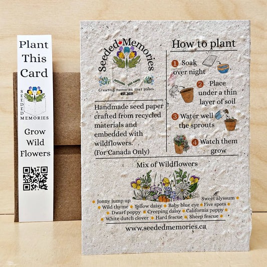 Seeded Paper Birthday Card - Field of Gold