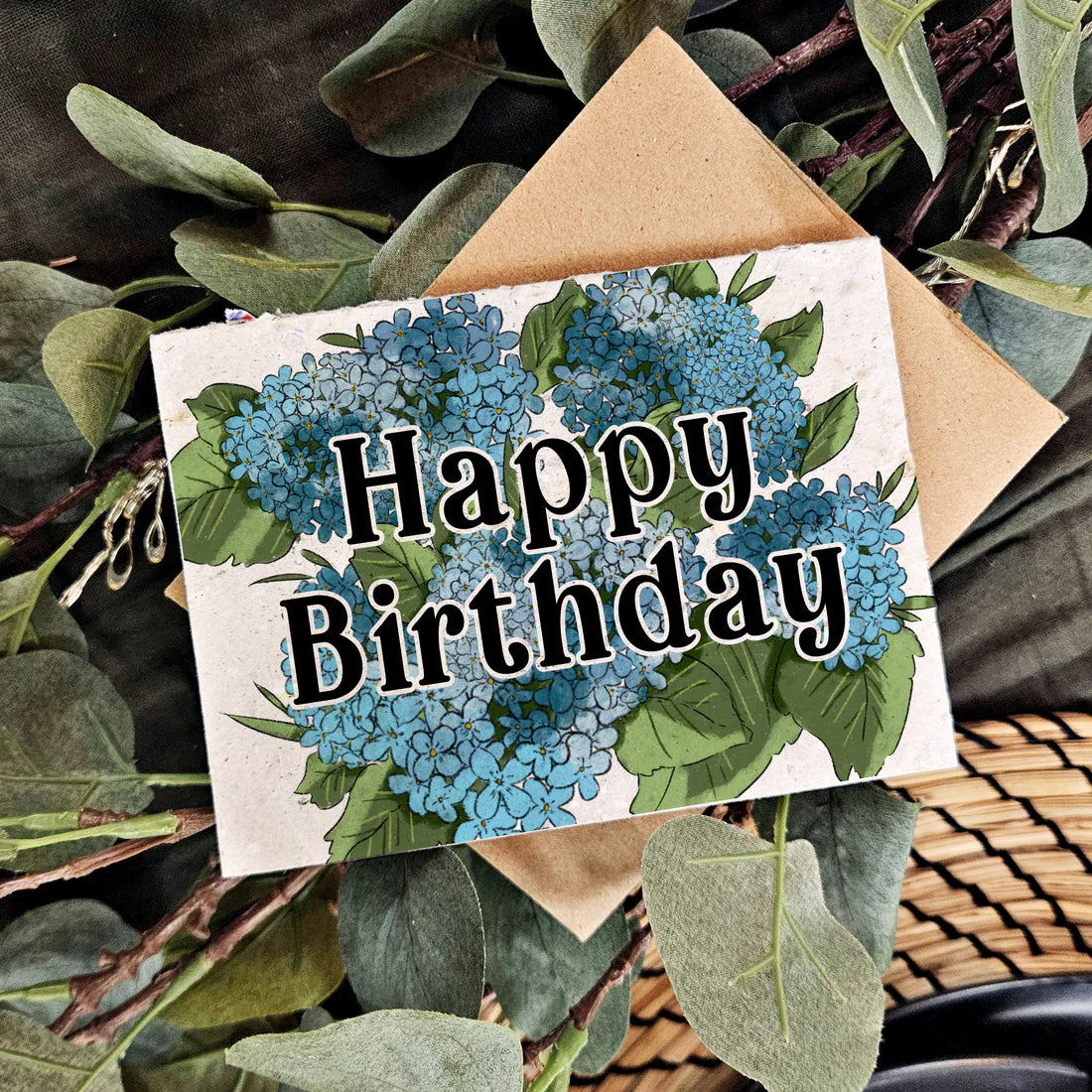 Seeded Paper Birthday Card - Ortencia