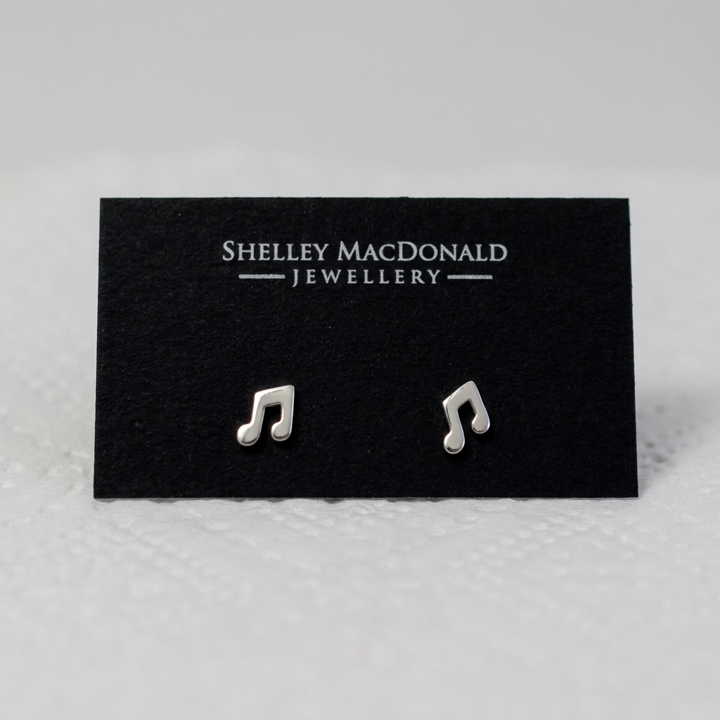 Improved Music Note Stud Earrings photo