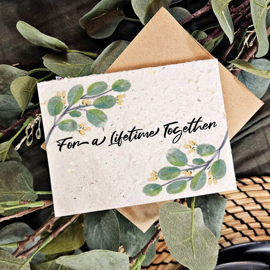 Seeded Paper Love Card  - For a Lifetime Together