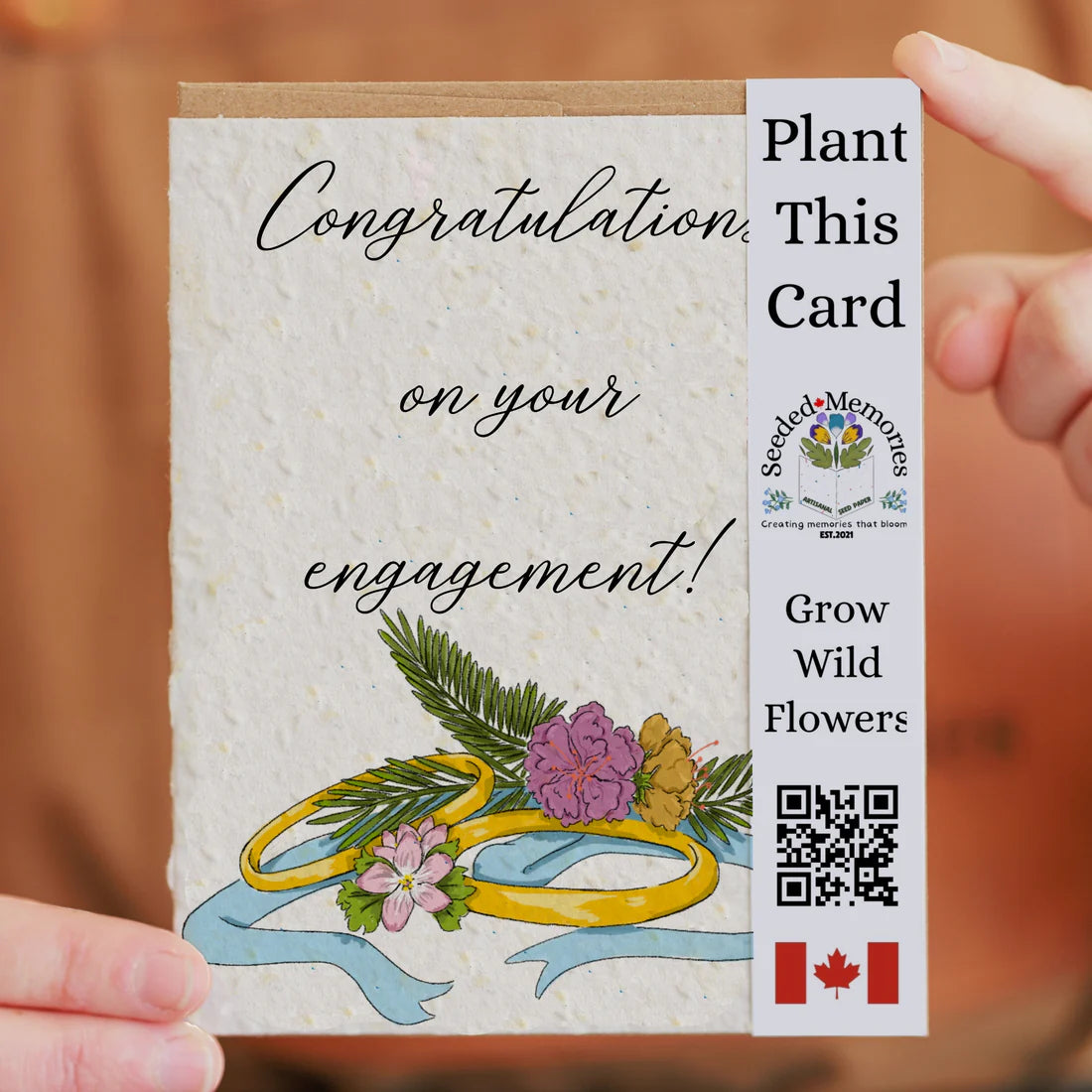 Seeded Paper Love Card  - Congratulations on Your Engagement