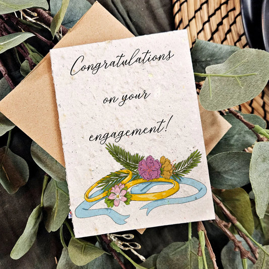 Seeded Paper Love Card  - Congratulations on Your Engagement
