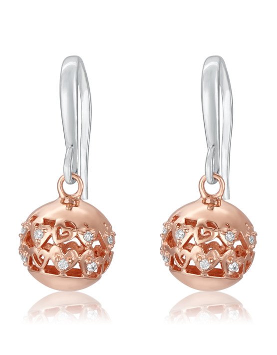 Rose Gold Plated Cubic Zirconia Earrings