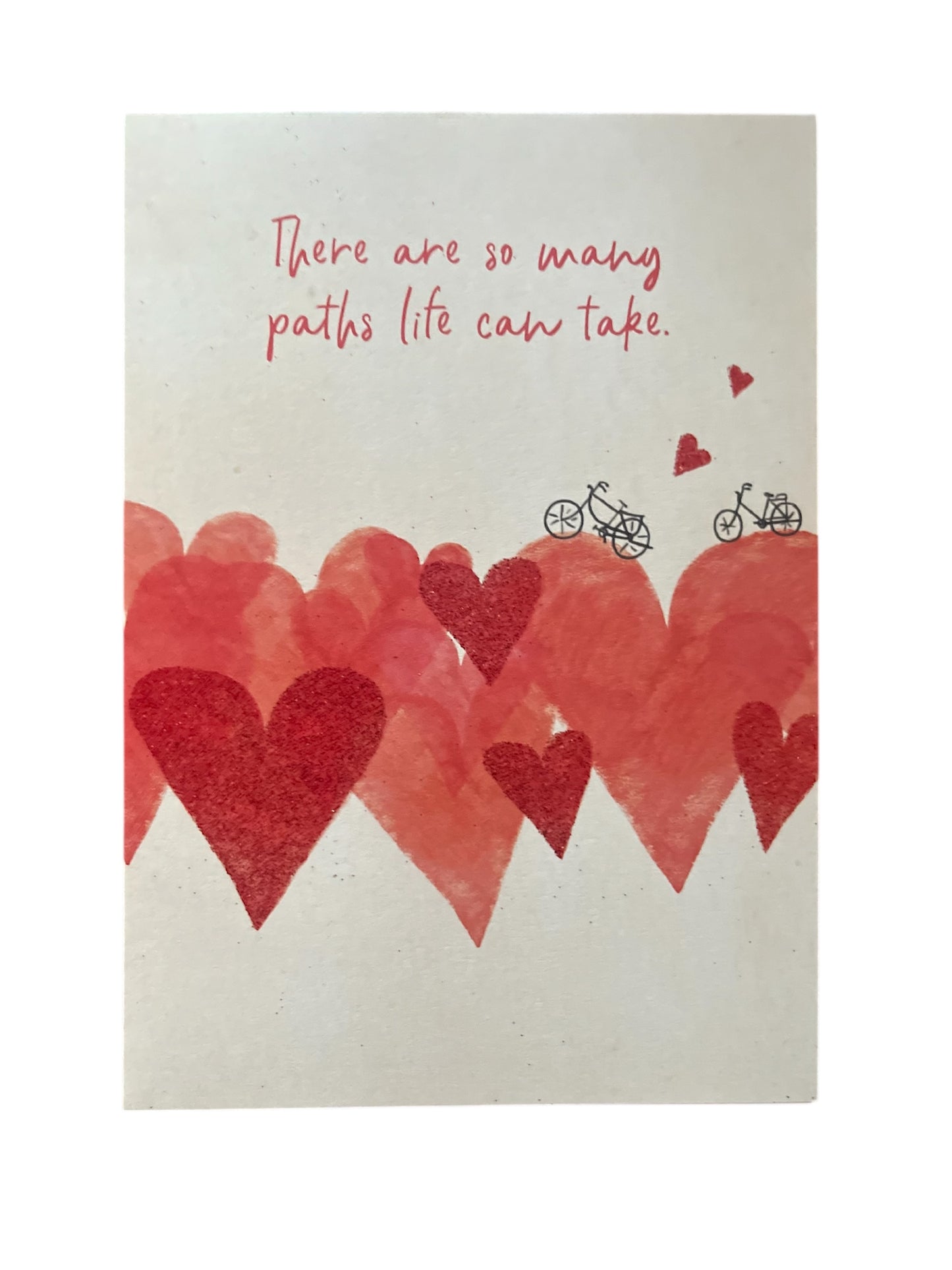 Bikes on Hearts Valentine's Greeting Card