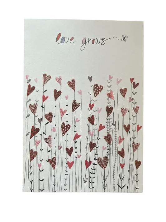 Love Grows Valentine's Greeting Card