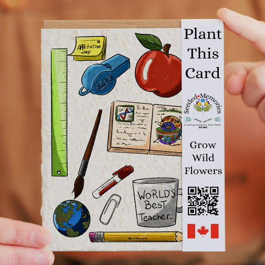 Seeded Paper Card  - World's Best Teacher