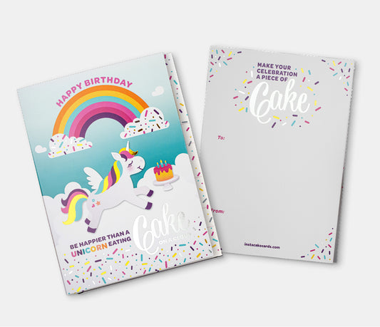 Unicorn Card & Cake - Confetti Vanilla
