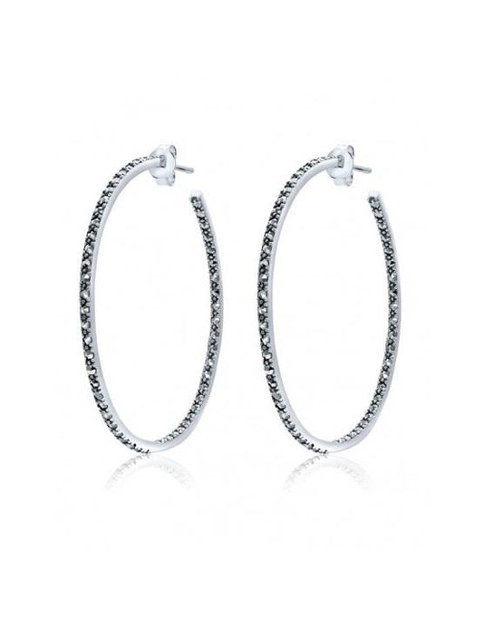 Classic Marcasite Hoop Earrings