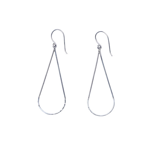 Grande boucle d'oreille ouverte en forme de larme