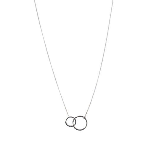 Double Hammered Circle Pendant Small
