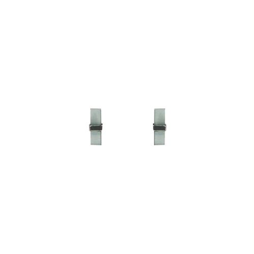 Aquamarine with Silver Wrap Stud Earrings