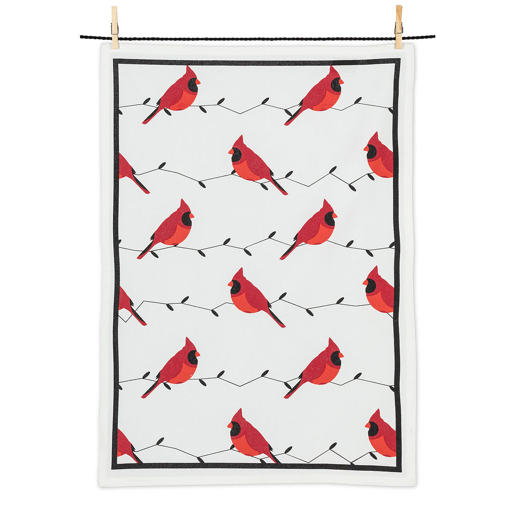 Allover Cardinals Tea Towel